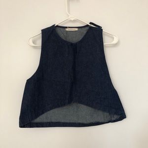 Denim crop top